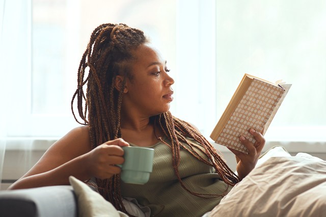 Woman reading a book