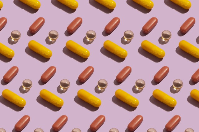 different pills lined out