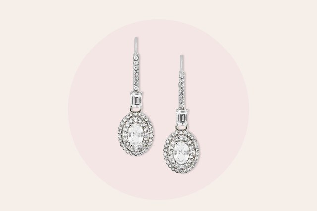 silver diamond earrings