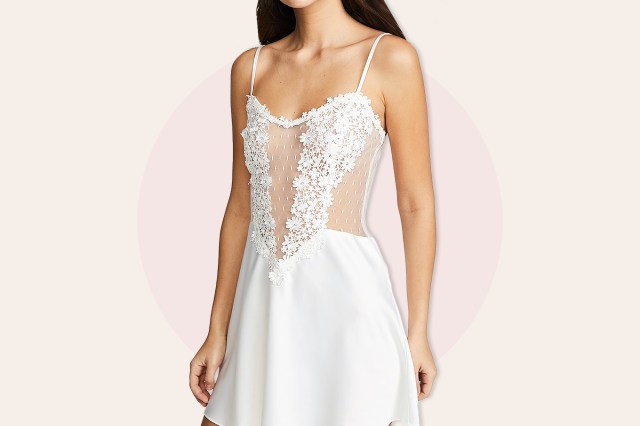 white lace chemise