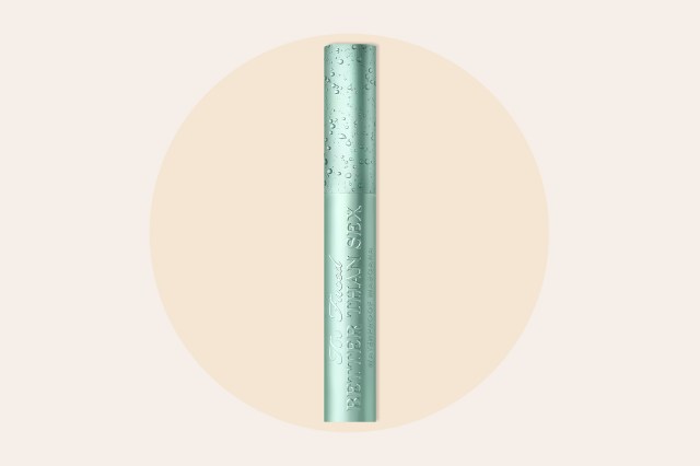 Too Faced teal mascara tube