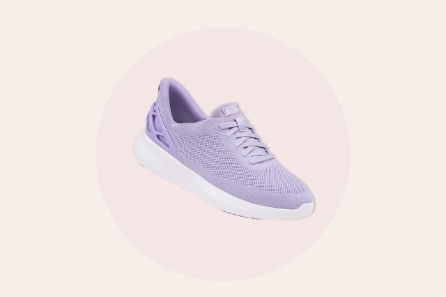 Purple sneakers