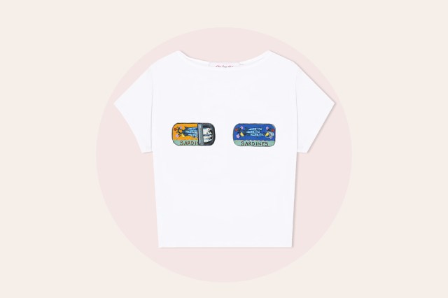 Sardines inspired white t-shirt