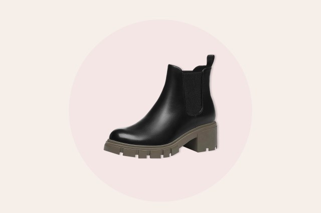 Black chunky ankle boot