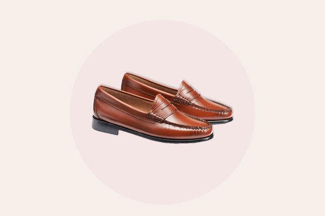 Brown loafer shoes