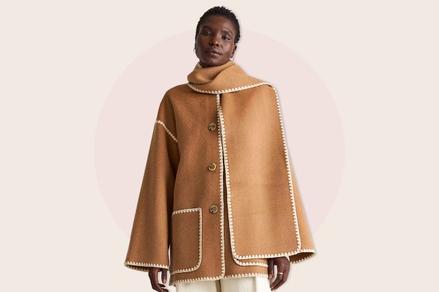 Quince Double-Faced Merino Wool Scarf Coat