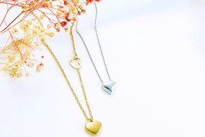 Gold and silver necklaces