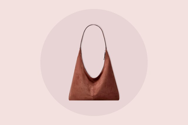 brown suede bag