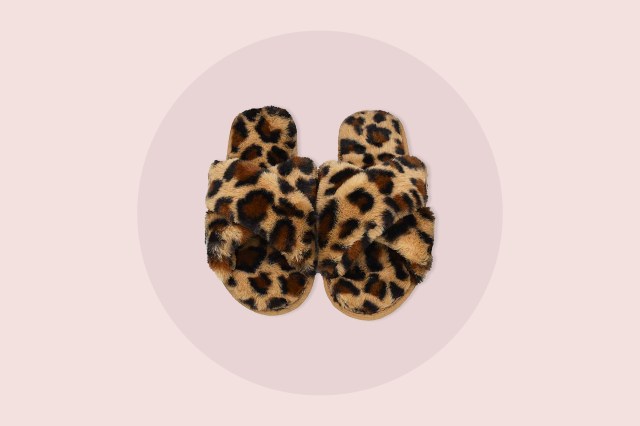 leopard slippers